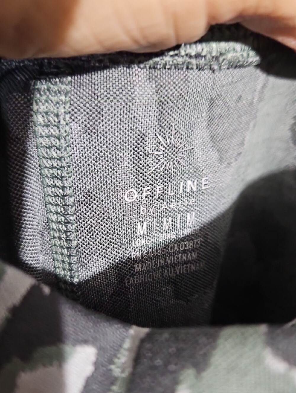Offline By Aerie High-Waist Olive Leopard Print Leggings with Drawstring - Picture 6 of 6